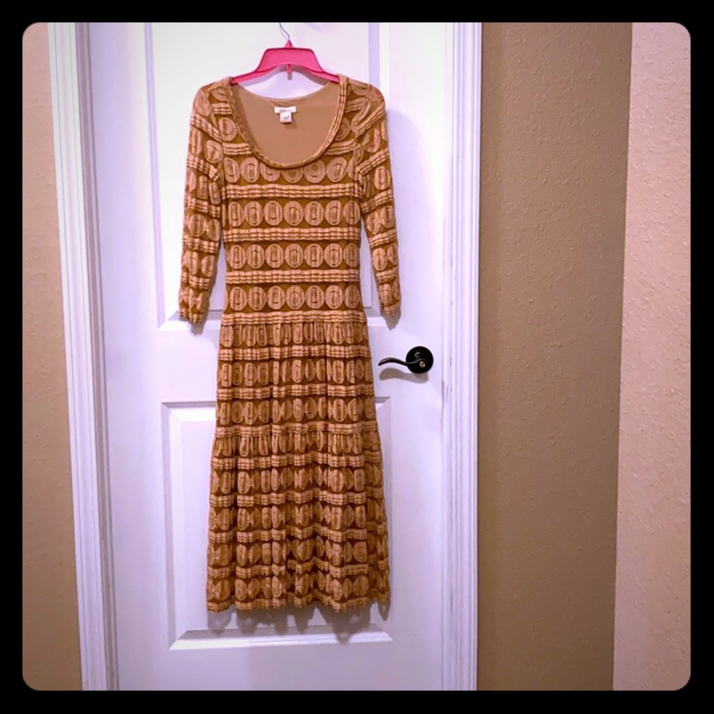 Sundance 3/4 sleeve maxi lace dress S